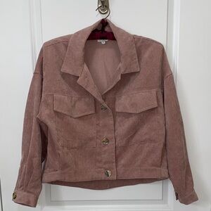 Mine Women's Corduroy Utility Jacket - Dusty Pink